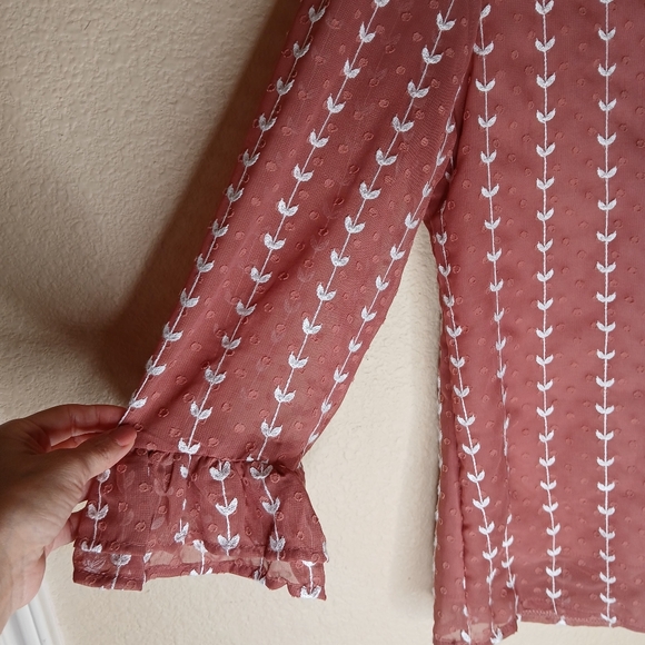 Anthropologie Kindred Womens Blouse Size PM Petite - Picture 2 of 8